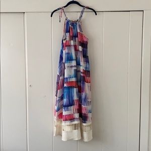 Boho Printed Midi Shift Dress